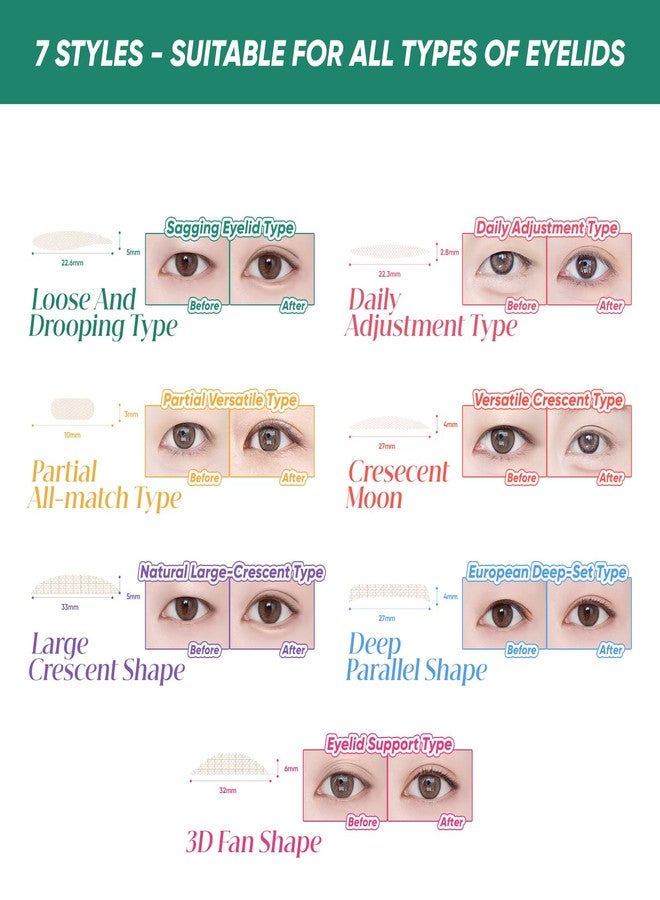 ملين دايري شريط لاصق للجفن المزدوج من MLEN DIARY، شرائط رفع الجفن غير المرئية للعيون المتدلية، شرائط رفع الجفن المترهلة مع أدوات (100P-22.6 * 5 مم) - Image 5